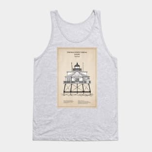 Thomas Point Shoal Light Lighthouse - Maryland - SBD Tank Top